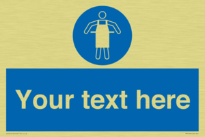 Custom Protective Apron Required Sign